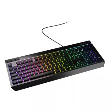 Juhtmega täissuuruses mänguriklaviatuur Genesis Rhod 530, USB, QWERTY US, membraan, RGB-taustvalgustus, 114 klahvi, 1,8 m kaabel, must
