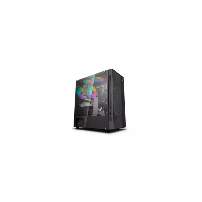 Arvuti korpus DeepCool Matrexx 55 Mesh Midi Tower must — ATX, karastatud klaas, toetab 120/140 mm ventilaatoreid