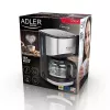 Tilgakohvimasin Adler AD 4407, 550 W, 0,7 L kann, hõbe/must, poolautomaatne