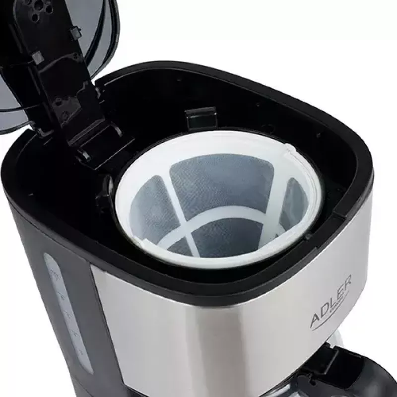 Tilgakohvimasin Adler AD 4407, 550 W, 0,7 L kann, hõbe/must, poolautomaatne