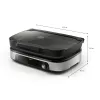 Elektriline grillpann Philips HD6212/90 2400 W, 2-tsooniline vabaltseisev grill, 1250 cm² alumiiniumpind, max 220°C