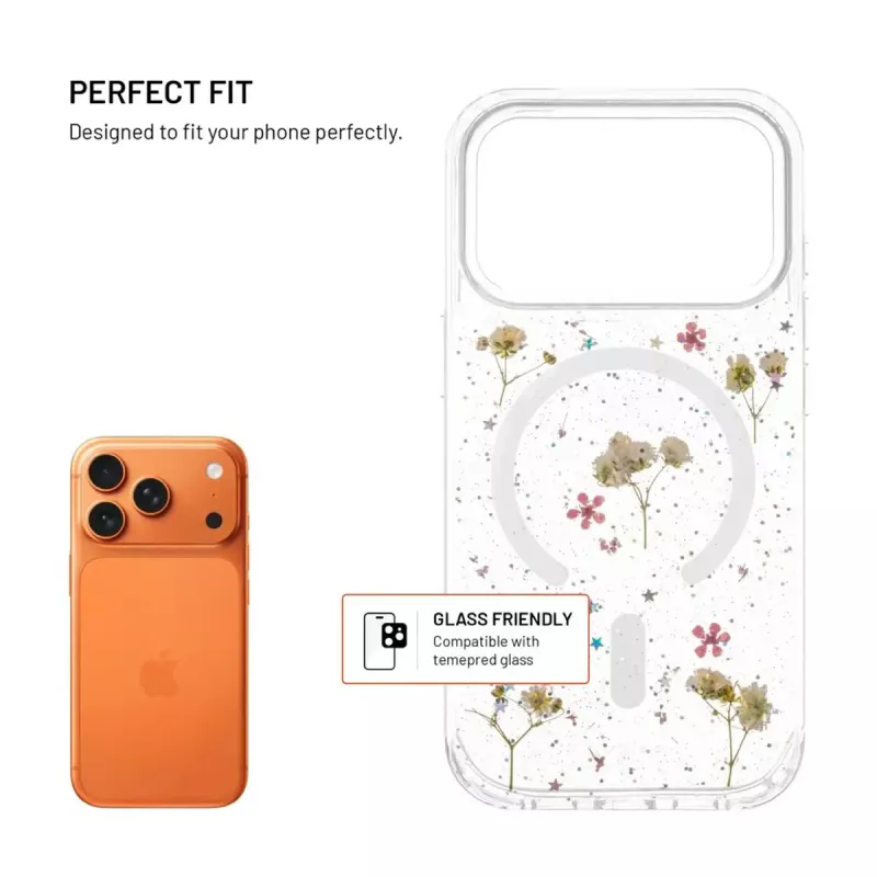 Tagakaas FIXED MagBloom Apple iPhone 17 Pro jaoks — TPU, Blush Plum
