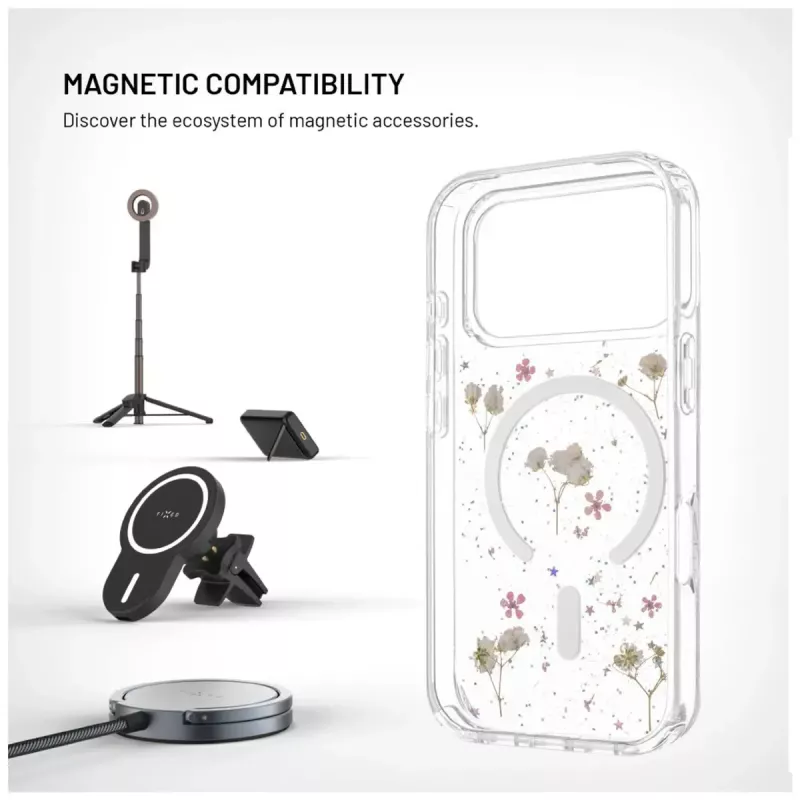 Tagakaas FIXED MagBloom Apple iPhone 17 Pro jaoks — TPU, Blush Plum