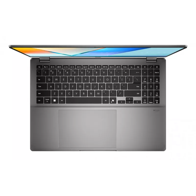 Hübriidne 2-in-1 sülearvuti ASUS Vivobook 16 Flip TP3607SH-RJ013W — Intel Core Ultra 7 258V, 16-tolline 3K puuteekraan, 16 GB LPDDR5x, 512 GB SSD, NVIDIA GeForce RTX 5050, WIN11 Home, hall