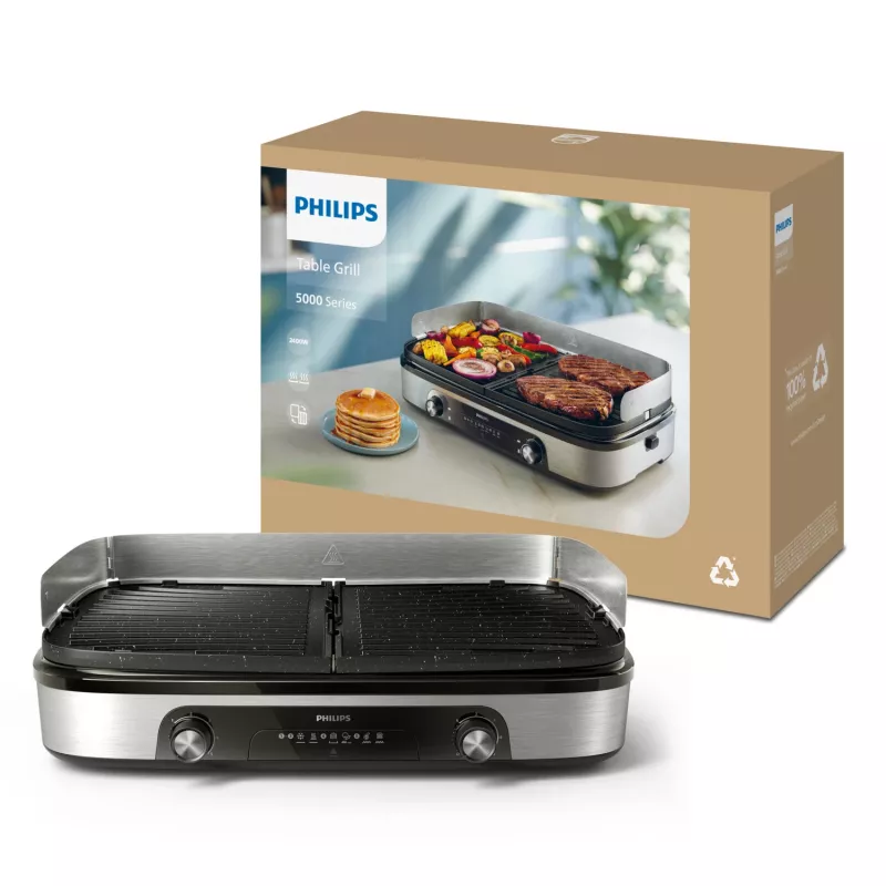 Elektrigrill Philips HD6222/90 2400 W Must Roostevaba Teras