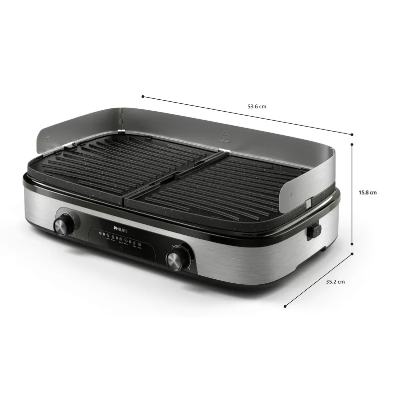 Elektrigrill Philips HD6222/90 2400 W Must Roostevaba Teras