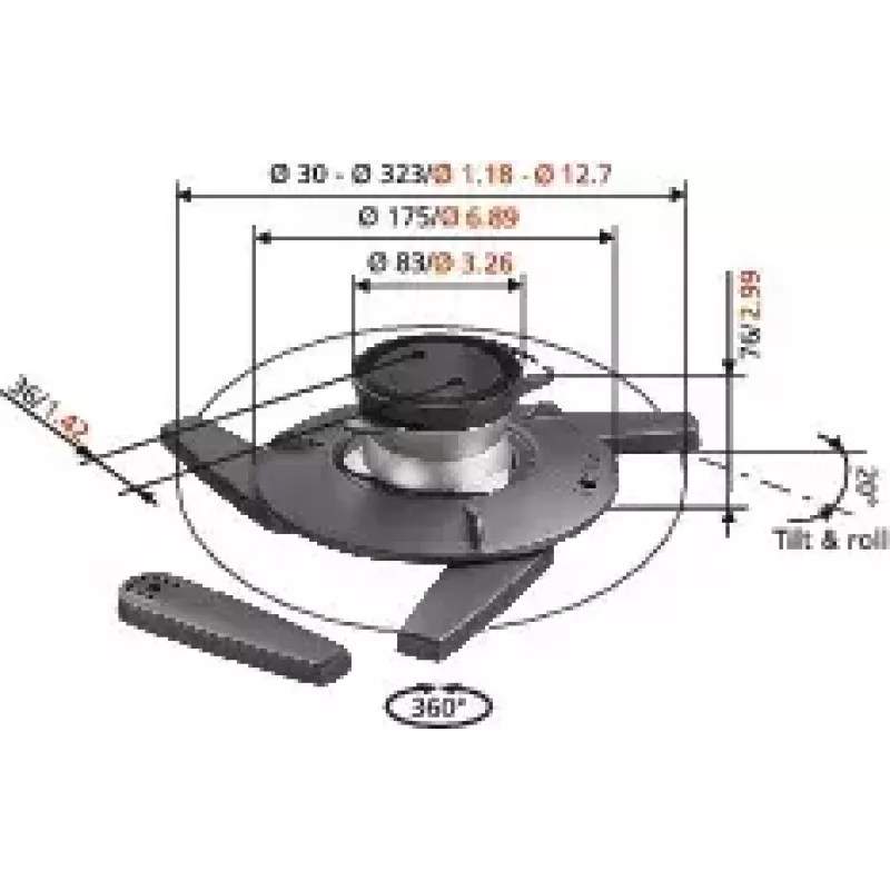 Vogel's EPC 6545 - projektori laelhendus