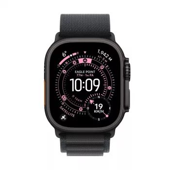 Nutikell Apple Watch Ultra 3 GPS + Cellular 49mm must titaan korpusega, must Alpine Loop (keskmine)