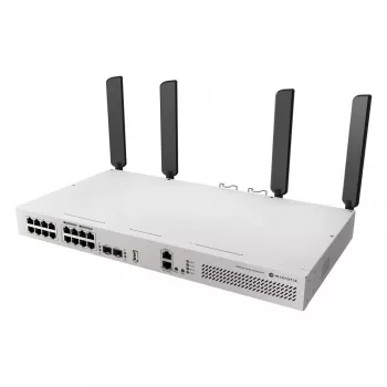 Võrgukommutaator MikroTik CRS418-8P-8G-2S+5axQ2axQ-RM — L2/L3, 17× Gigabit RJ-45, 2× SFP+, PoE (802.3af/at), 1U rack