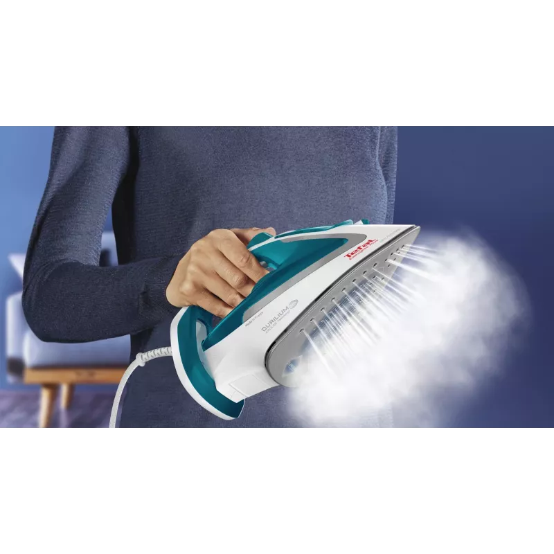 Tefal EasyGliss Plus FV5718 triikraud Dry & Steam triikraud Durilium tallaga 2400 W Türkiis, Valge