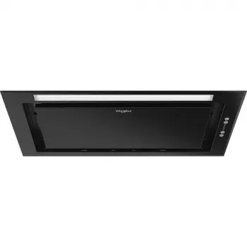 Sisseehitatud õhupuhasti WHIRLPOOL WCT3 63F LTK — 514 mm laius, 550 m³/h, alumiiniumist rasvafilter, must roostevaba teras