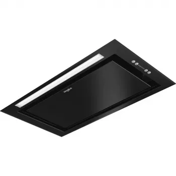 Sisseehitatud õhupuhasti WHIRLPOOL WCT3 63F LTK — 514 mm laius, 550 m³/h, alumiiniumist rasvafilter, must roostevaba teras