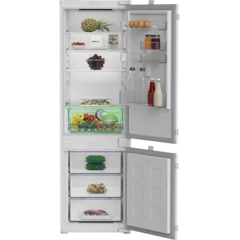 Sisseehitatav külmik-sügavkülmik BEKO B3BCNA294HS — 270 L kogumaht, LED-ekraan, E klass, valge