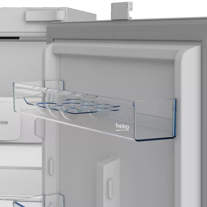 Sisseehitatav külmik-sügavkülmik BEKO B3BCNA294HS — 270 L kogumaht, LED-ekraan, E klass, valge