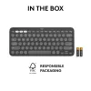 Logitech Pebble Keys 2 K380s klaviatuur Universal RF juhtmevaba + Bluetooth QWERTY US International Graphite
