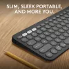 Logitech Pebble Keys 2 K380s klaviatuur Universal RF juhtmevaba + Bluetooth QWERTY US International Graphite