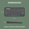Logitech Pebble Keys 2 K380s klaviatuur Universal RF juhtmevaba + Bluetooth QWERTY US International Graphite