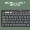 Logitech Pebble Keys 2 K380s klaviatuur Universal RF juhtmevaba + Bluetooth QWERTY US International Graphite