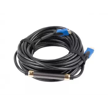 HDMI-kaabel LANBERG CA-HDMI-20CU-0200-BK — 20 m, HDMI 2.0, 18 Gbit/s, 4K (2160p), 144 Hz, ARC, Ethernet, kullatud