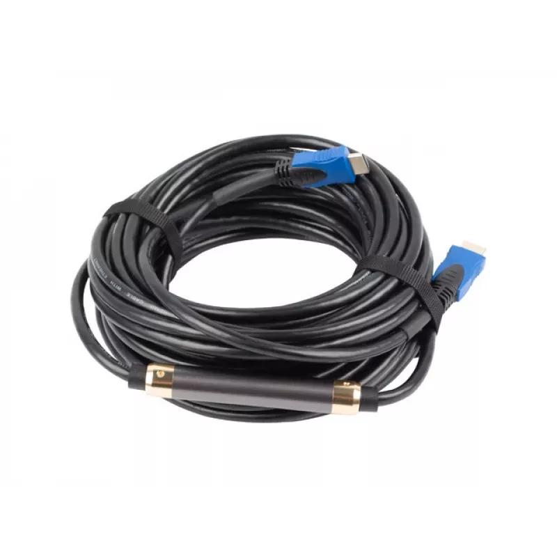 HDMI-kaabel LANBERG CA-HDMI-20CU-0200-BK — 20 m, HDMI 2.0, 18 Gbit/s, 4K (2160p), 144 Hz, ARC, Ethernet, kullatud