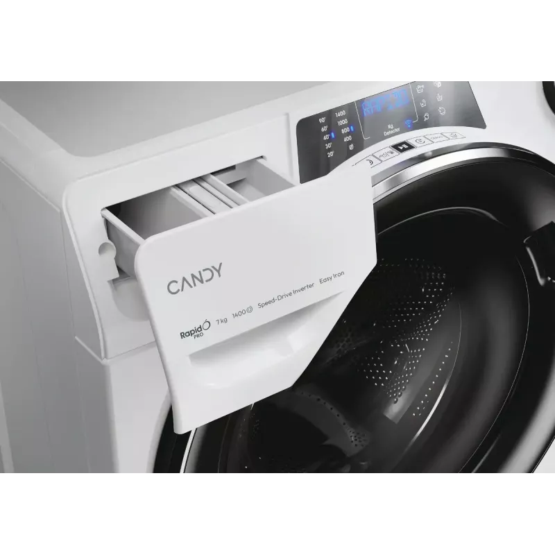 Candy RapidÓ PRO RP4 476BWMBC/1-S pesumasin eestlaetav 7 kg 1400 p/min Valge
