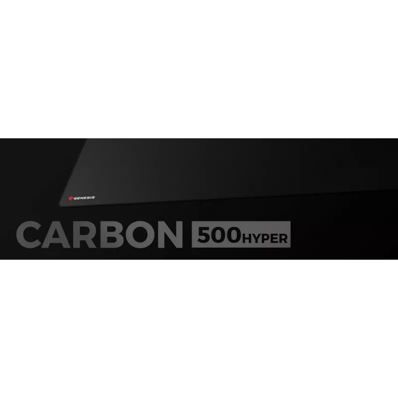GENESIS Carbon 500 Hyper Logo, must, ühevärviline, kangas, kumm, mänguhiirematt