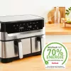 Tefal Dual Easy Fry & Grill EY905D Double 8,3 L Vabaltseisev 2700 W Kuumaõhufritüür Roostevaba teras