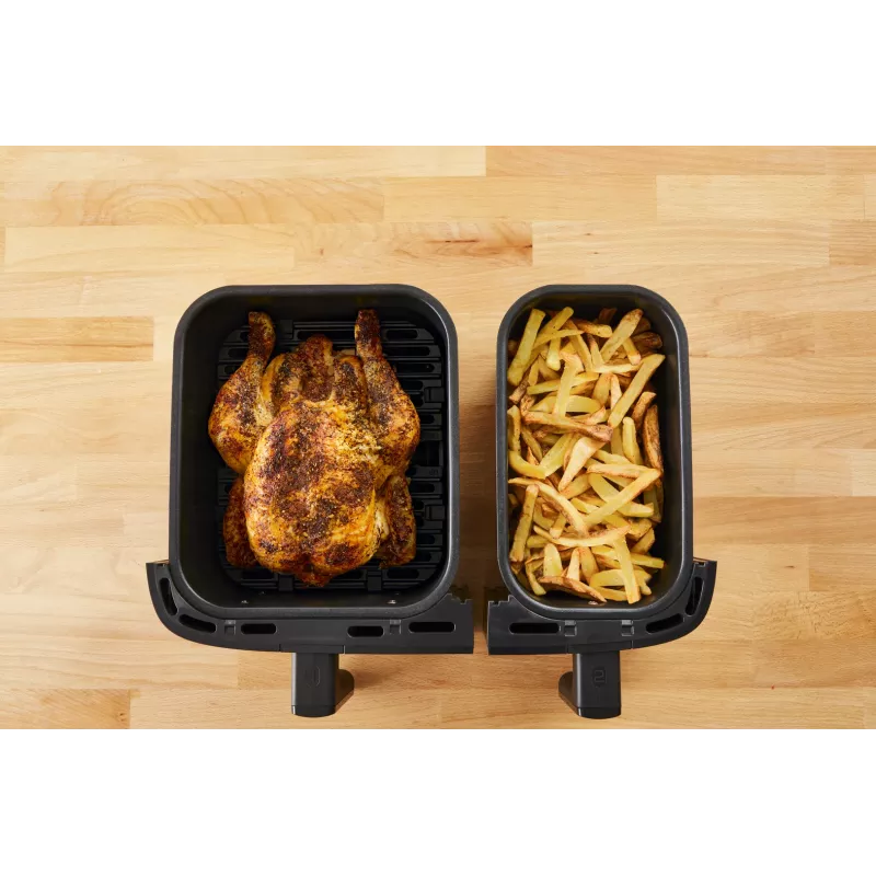 Tefal Dual Easy Fry & Grill EY905D Double 8,3 L Vabaltseisev 2700 W Kuumaõhufritüür Roostevaba teras