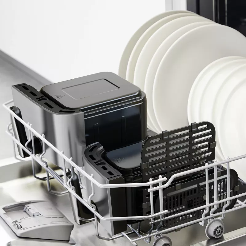Tefal Dual Easy Fry & Grill EY905D Double 8,3 L Vabaltseisev 2700 W Kuumaõhufritüür Roostevaba teras