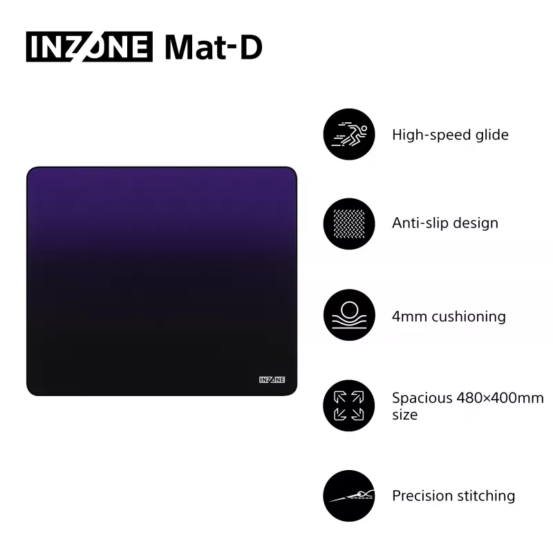 Sony INZONE Mat-D mänguhiirematt Must