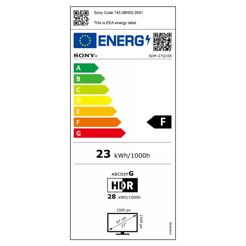 Sony INZONE M10S arvutimonitor 68,3 cm (26,9 tolli) 2560 x 1440 pikslit Quad HD OLED must