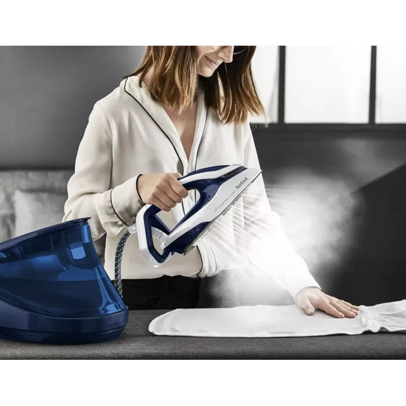 Tefal Pro Express Vision GV9812 3000 W 1.1 L Durilium AirGlide Autoclean tallaplaat Sinine, Valge