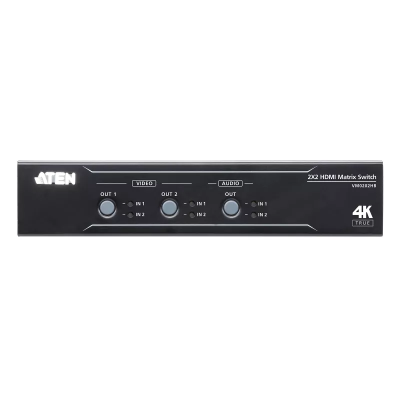 ATEN 2 x 2 True 4K HDMI maatrikslüliti helieraldajaga