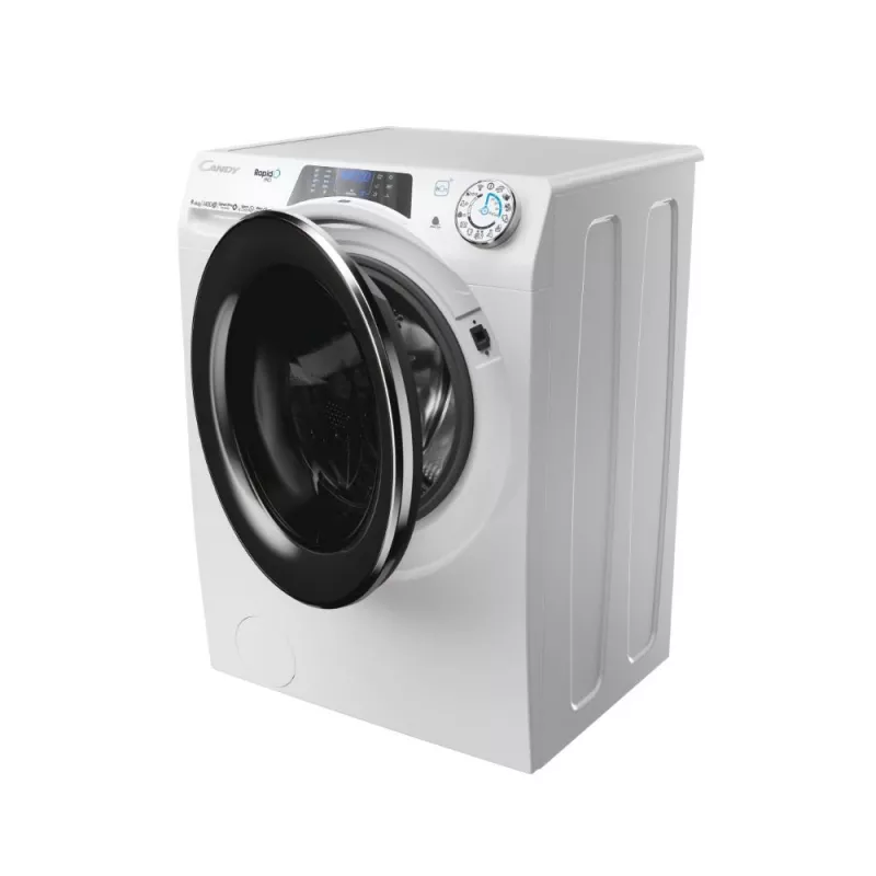 Pesumasin-kuivati Candy RapidÓ PRO RPW4966BWMBC/1-S — eraldiseisev eestlaetav, 6 kg pesu/kuivatus, 1400 p/min, valge
