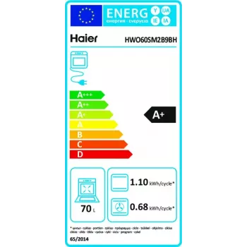 Sisseehitatud ahi Haier I-Message Series 2 HWO60SM2B9BH 70L 3500W Must