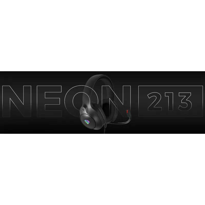 GENESIS NEON 213, juhtmega, kõnedele / muusikale, 20 – 20000 Hz, 302 g, peakomplekt, must
