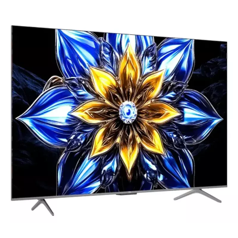 TV TCL 55T8C 55 tolli QLED 4K Ultra HD, HDR10, Google TV, 144Hz, Direct-LED, 4×HDMI 2.1, Bluetooth/Wi‑Fi, Metallic