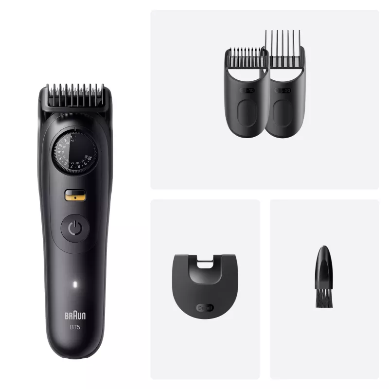 Habemetrimmer BRAUN BT5520 — 0,5–20 mm, 40 pikkuse astet, laetav, 120 min aku, must