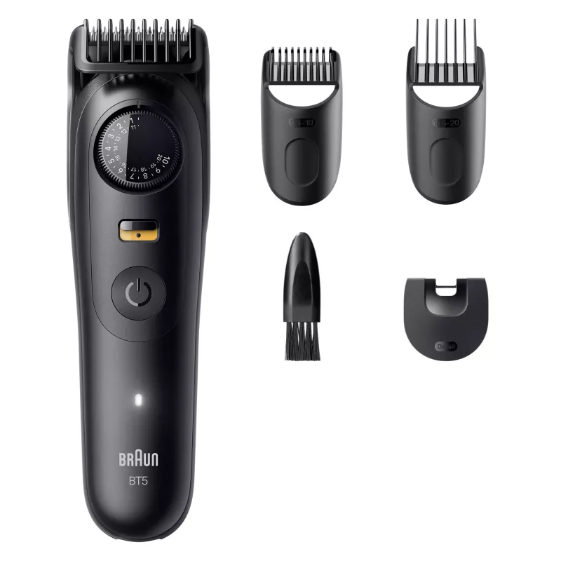 Habemetrimmer BRAUN BT5520 — 0,5–20 mm, 40 pikkuse astet, laetav, 120 min aku, must