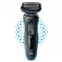 Habemeajaja BRAUN Series 5 51-M1000s — 3 peaga, Wet & Dry, sisseehitatud Li‑Ion aku, kiirlaadimine, must/sinine