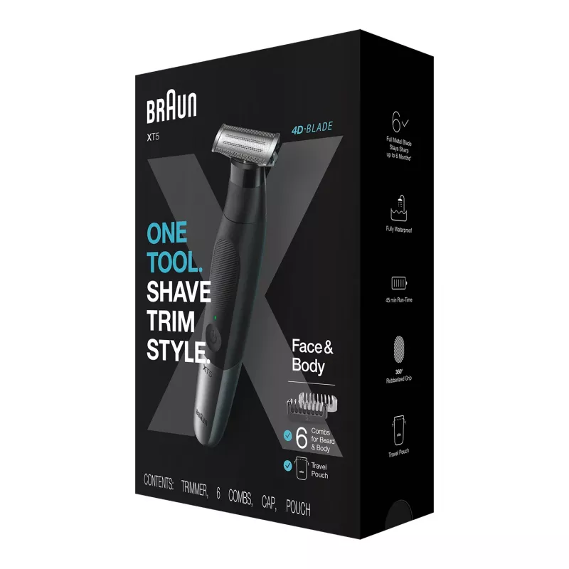 Braun Series X XT5200 habemeajaja Trimmer Must, Metallic