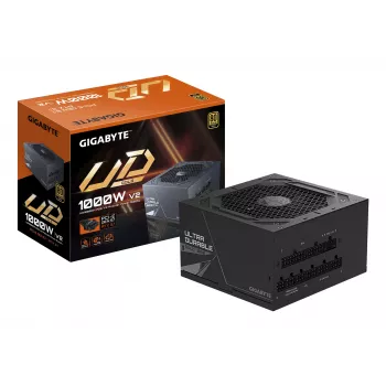 GIGABYTE UD1000GM PG5 V2 toiteplokk – PCIe Gen 5.1, 80 PLUS Gold, täismodulaarne disain, 120 mm ventilaator, ATX 3.1 ühilduv, EL pistik