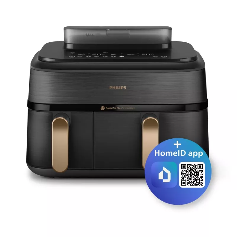 Philips 5000 series NA552/00 fritüür Double 9 L eraldiseisev 2750 W kuumaõhufritüür Must, Kuldne