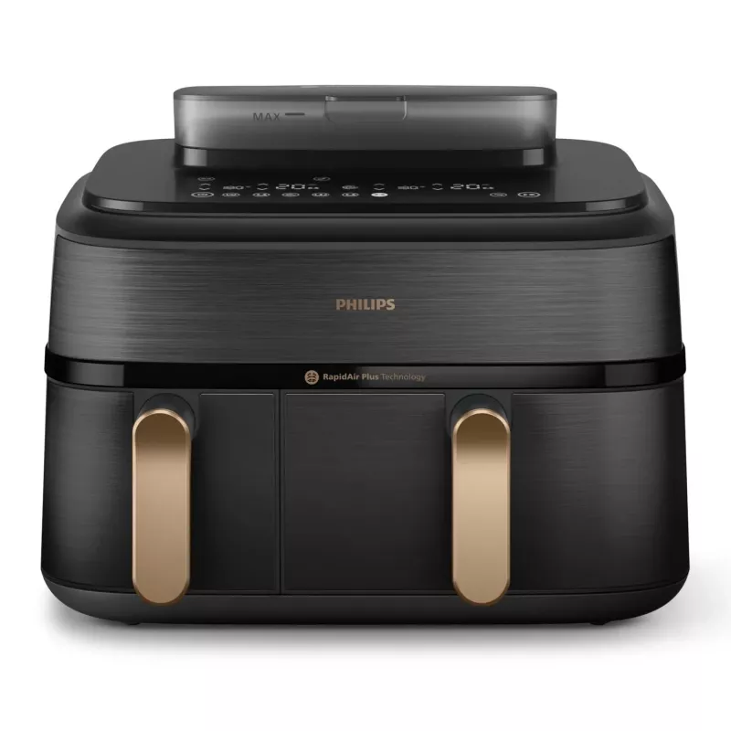 Philips 5000 series NA552/00 fritüür Double 9 L eraldiseisev 2750 W kuumaõhufritüür Must, Kuldne