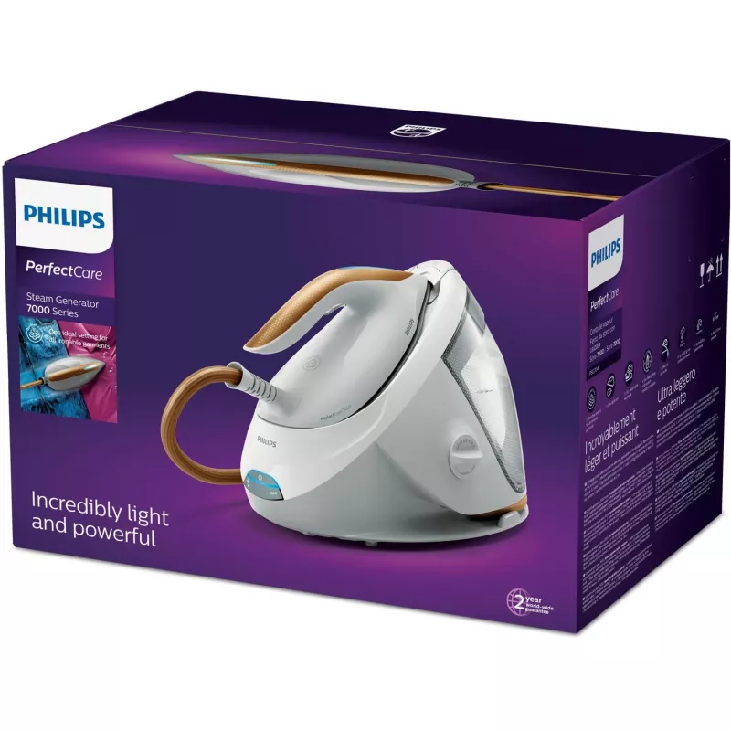 Philips 7000 series PSG7040/10 aurutriikimisjaam 2100 W 1,8 L SteamGlide Elite tallatald Kuldne, Valge
