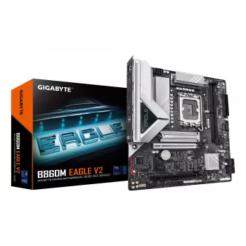 Emaplaat GIGABYTE B860M EAGLE V2 — Micro ATX, LGA 1851, Intel B860, 2 DIMM DDR5 kuni 9066MHz, PCIe 5.0, 2.5GbE