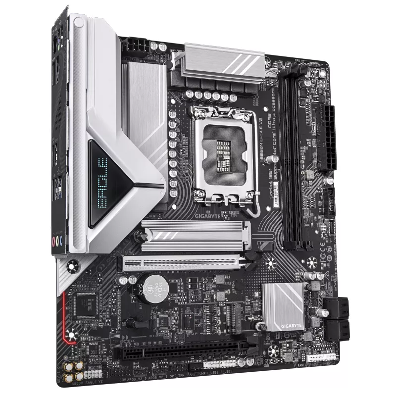 Emaplaat GIGABYTE B860M EAGLE V2 — Micro ATX, LGA 1851, Intel B860, 2 DIMM DDR5 kuni 9066MHz, PCIe 5.0, 2.5GbE