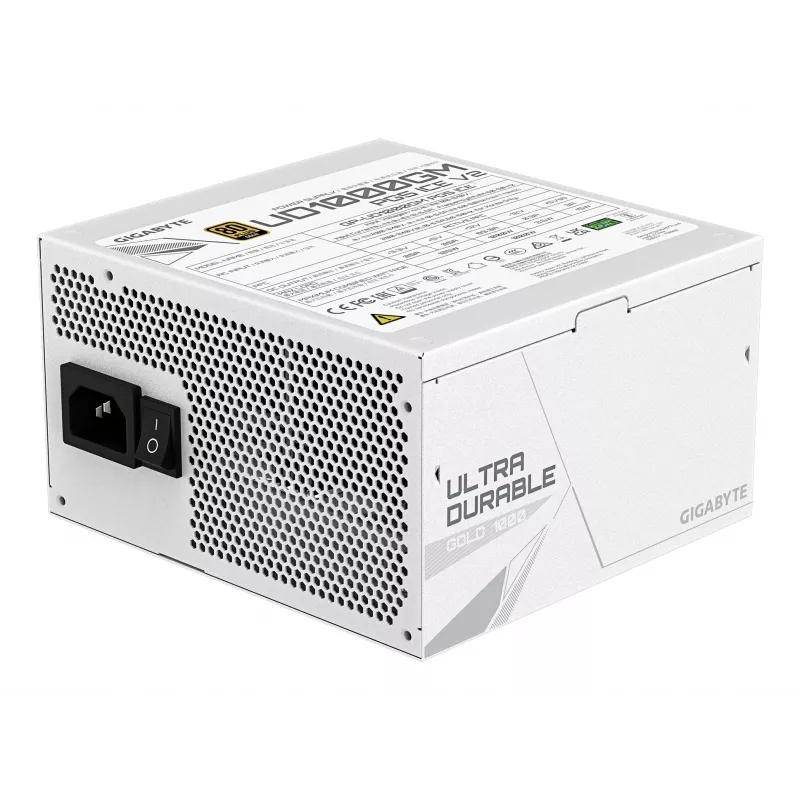 Toiteplokk GIGABYTE UD1000GM PG5 V2 1000W ATX 3.1 Täielikult modulaarne 80 PLUS Gold Valge
