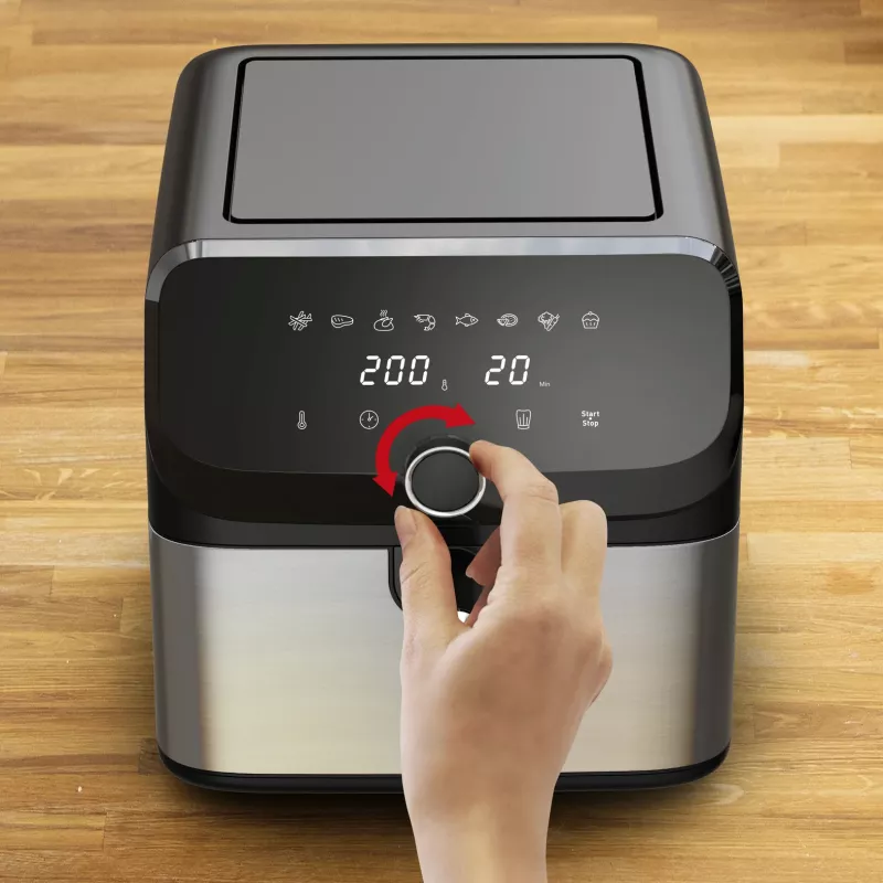 Tefal Easy Fry Mega EY855D10 fritüür Single 7,5 L Eraldiseisev 2020 W kuumaõhufritüür Must, roostevaba teras