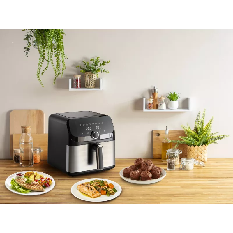 Tefal Easy Fry Mega EY855D10 fritüür Single 7,5 L Eraldiseisev 2020 W kuumaõhufritüür Must, roostevaba teras